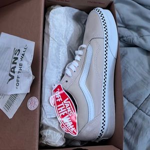 Vans old Skool checkerboard foxing turtle